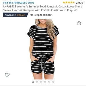 Striped black and white romper